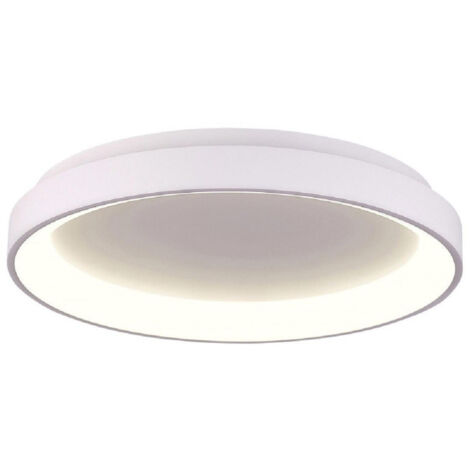 Plafoniera Moderna Tonda Led Cct 60 W 3000k 4000k Soffitto Lampada Parete 80 Cm       Blanc