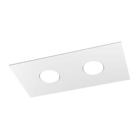 Plafoniera moderna top light area 1127 pl2 r gx53 led metallo lampada soffitto, finitura metallo bianco