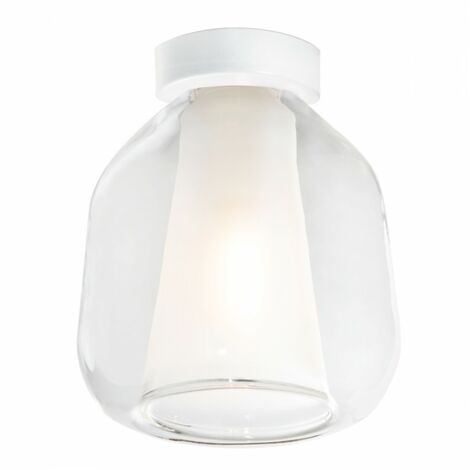 Plafoniera moderna top light double skin 1176bi pl1 beta tr e27 led vetro lampada soffitto
