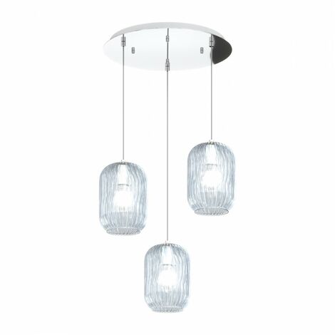 Plafoniera moderna top light tender 1181 bl s3 t e27 led vetro lampada soffitto