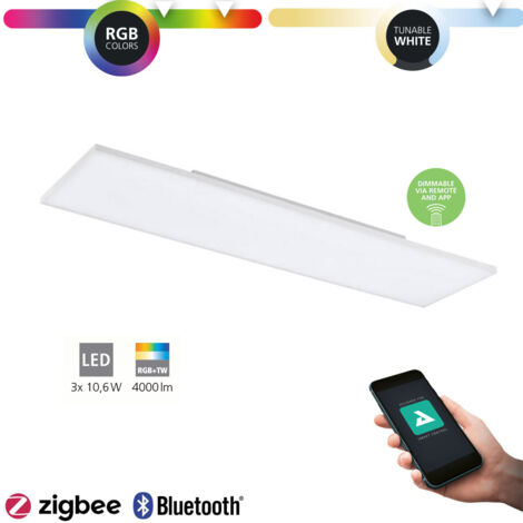 Plafoniera Moderna Turcona-Z Acciaio Bianco 3 Luci Led Integrato 10,6W