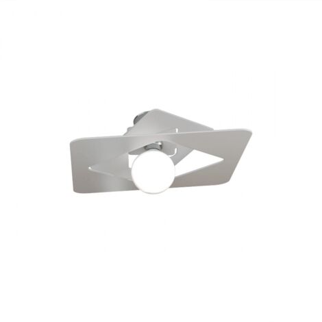 Plafoniera Moderna Wacky Metallo Grigio 1 Luce E27 45Cm