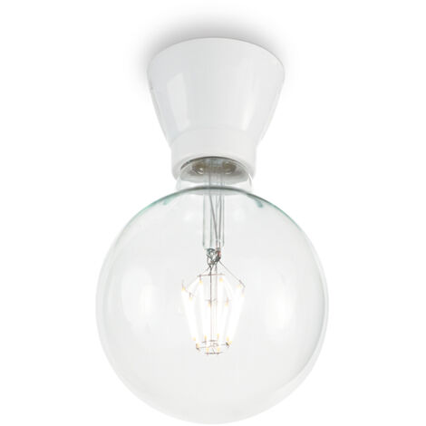 Plafoniera Moderna Winery Porcellana - Ceramica Bianco 1 Luce E27