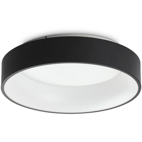 Plafoniera Moderna Ziggy Metallo Nero Led 30W 3000K Luce Calda