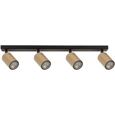 Plafoniera moderna Zoom nero-oro 4 spot GU10 Sigma Lighting