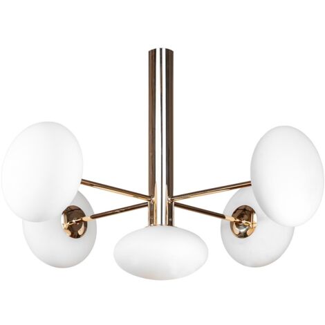 Plafoniera molecolare OMI vetro oro/bianco 5xG9 Zuma Line 1199