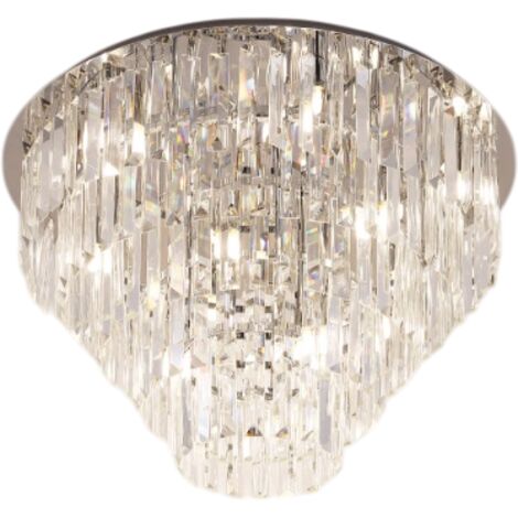Plafoniera Monaco cristallo cromata 60cm 15xG9 Maxlight