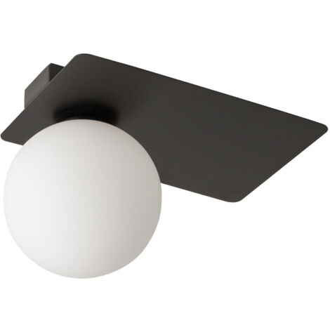 Plafoniera nera Argon con sfera vetro G9 12W Sigma