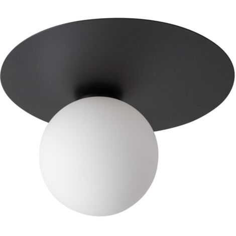 Plafoniera nera con sfera vetro Argon Sigma 1xG9 12W