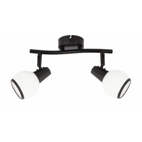 Plafoniera nera regolabile 25cm 2xE14 Reality Loris