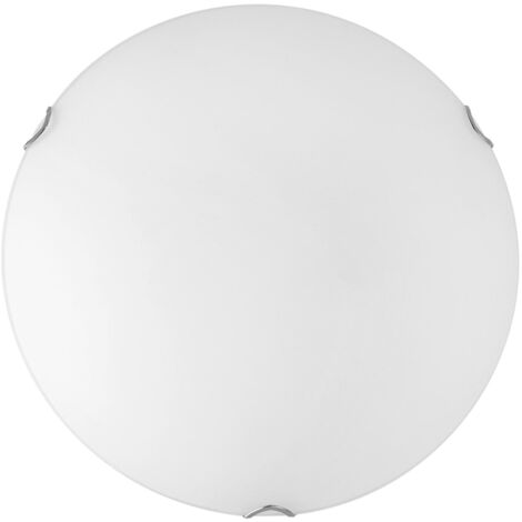 Plafoniera OBLO in vetro bianco 30x30 cm.