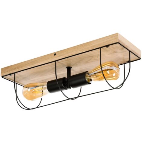 plafoniera onli "pescatore"  rovere 2 luci e27