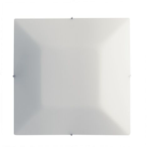 "Plafoniera OSIRIDE in vetro bianco 25x25 cm."