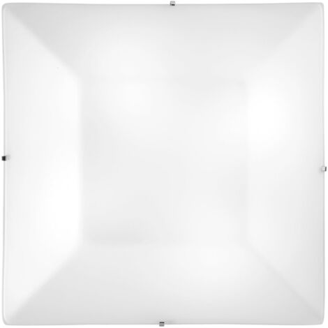 "Plafoniera OSIRIDE in vetro bianco 50x50 cm."