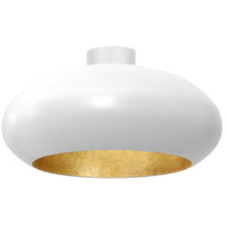 Plafoniera ovale bianca interno oro Compo E27 15W Luminex