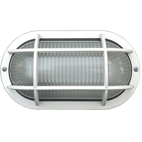 Plafoniera Ovale Da Soffitto Ip44 E27 230V S/Lamp. Bianco ( LAMPO cod. E090BI )