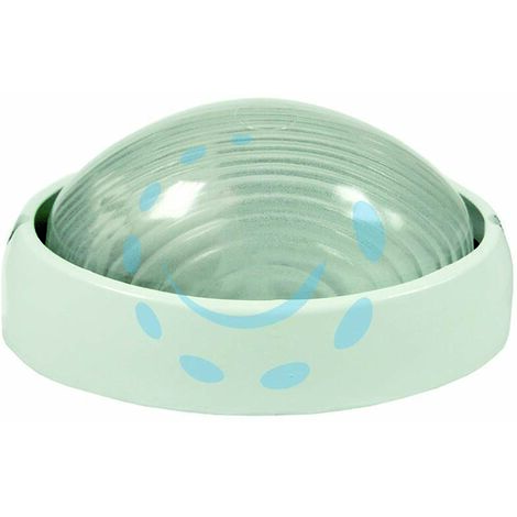 PLAFONIERA OVALE IN ALLUMINIO PER ESTERNO BIANCO