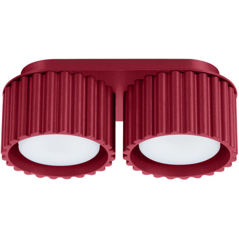 Plafoniera ovale moderna borgogna 21 cm 2xGX53 AURA