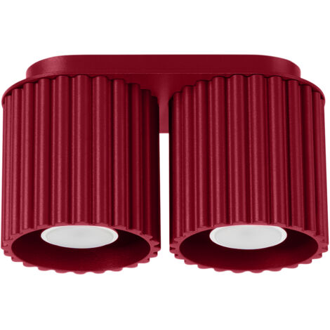 Plafoniera ovale moderna burgundy 21 cm 2xGU10 AURA