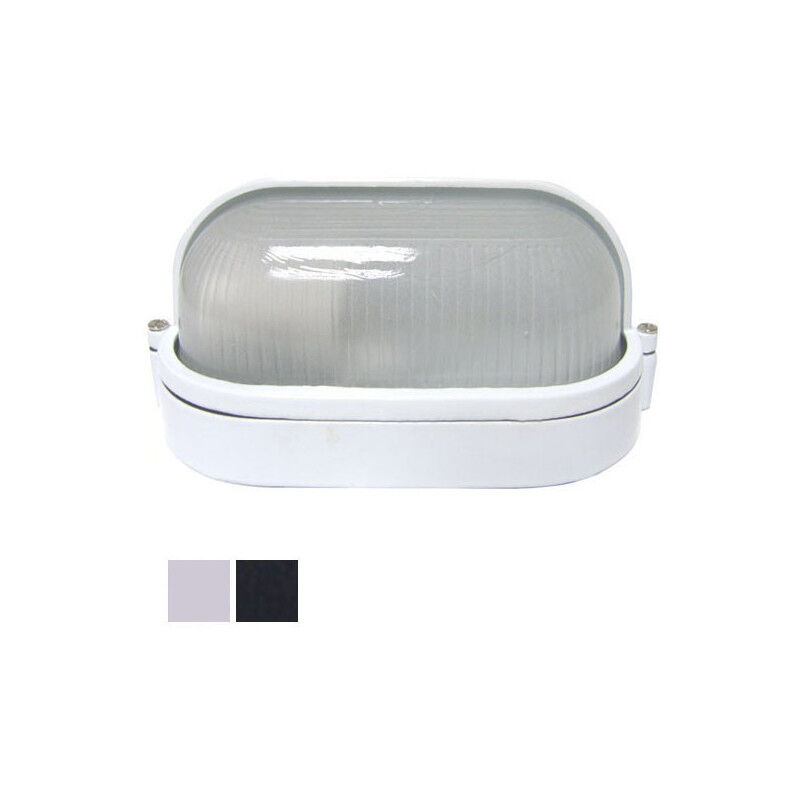 Plafoniera in Alluminio Ovale Nera Palpebra Syntesy 00481