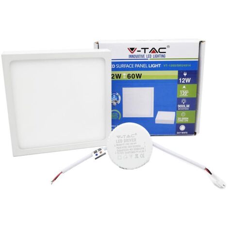 Plafoniera Pannello Led Slim Montaggio a Plafone Quadrato 140X140X24mm 12W 4000K SKU-4914