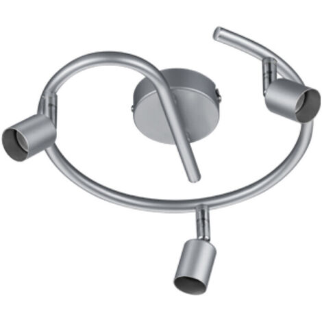 PLAFONIERA PARIS 3 LUCI GU10 ALLUMINIO D. 28- 1,0 pz