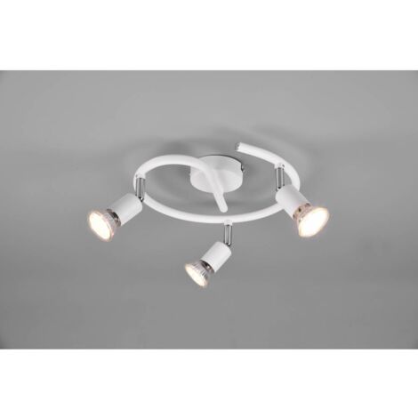 PLAFONIERA PARIS 3 LUCI GU10 BIANCO D. 28