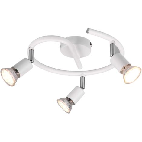 Plafoniera Paris 3 Luci Gu10 Bianco D. 28