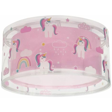 Plafoniera Per Bambini A 2 Luci Unicorns