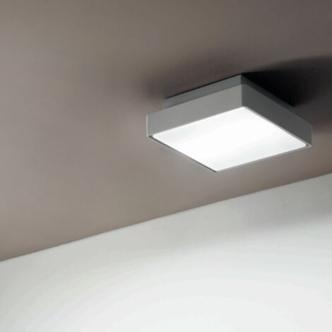 Plafoniera per esterni 22x22 cm in Abs Grigio PICCA