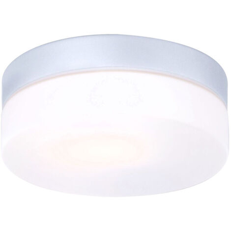 Plafoniera per esterni vetro opale parco giardino ALU faretto argento IP44 Globo 32111