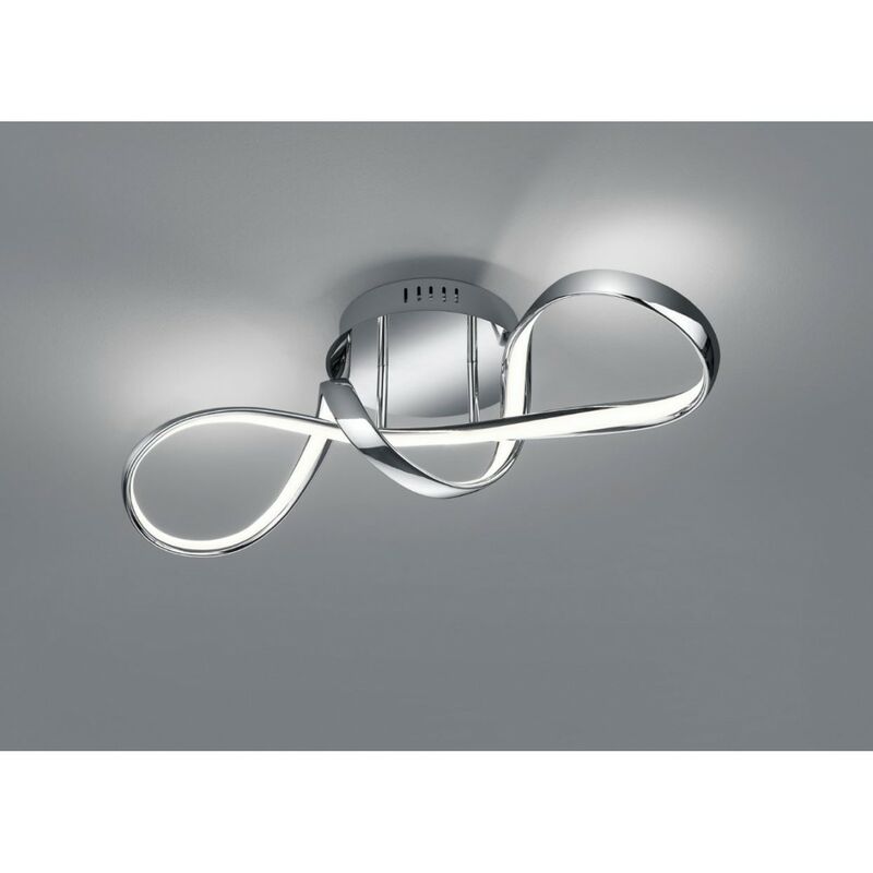 Image of Iperbriko - Plafoniera Perugia Design Fiocco Cromo Led Dimmer 4000k Trio Lighting