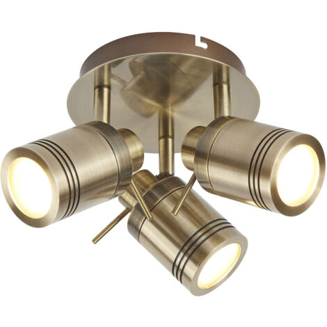 Plafoniera plafoniera ottone antico faretto cucina bagno soggiorno illuminazione