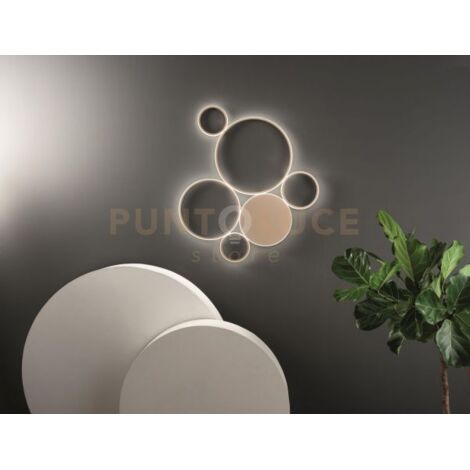 PLAFONIERA POIS ORO 4000k 5957lm 68w DIMMERABILE L.84CM