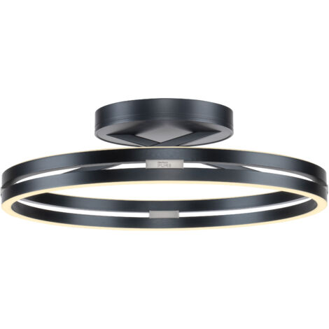 Plafoniera PURE LOOP grigia Ø60 LED 42W con telecomando