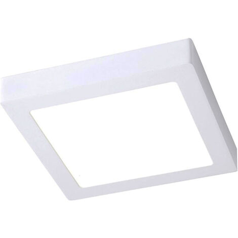 Plafoniera quadrata a led montaggio esterno 18 watt luce bianca fredda 6500k driver incluso in alluminio da soffitto