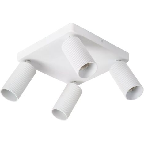 Plafoniera quadrata bianca Lucide CLUBS 4xGU10 40W