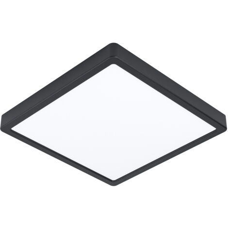 Plafoniera Quadrata Esterno Contemporaneo Argolis-Z Alluminio Nero Led