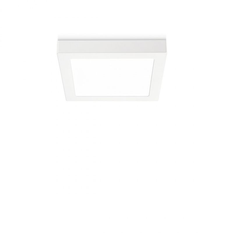 Image of Plafoniera quadrata gea led sham q gfa763 6w led 220v termoplastica lampada soffitto moderna interno, tonalità luce 4000°k (luce naturale)