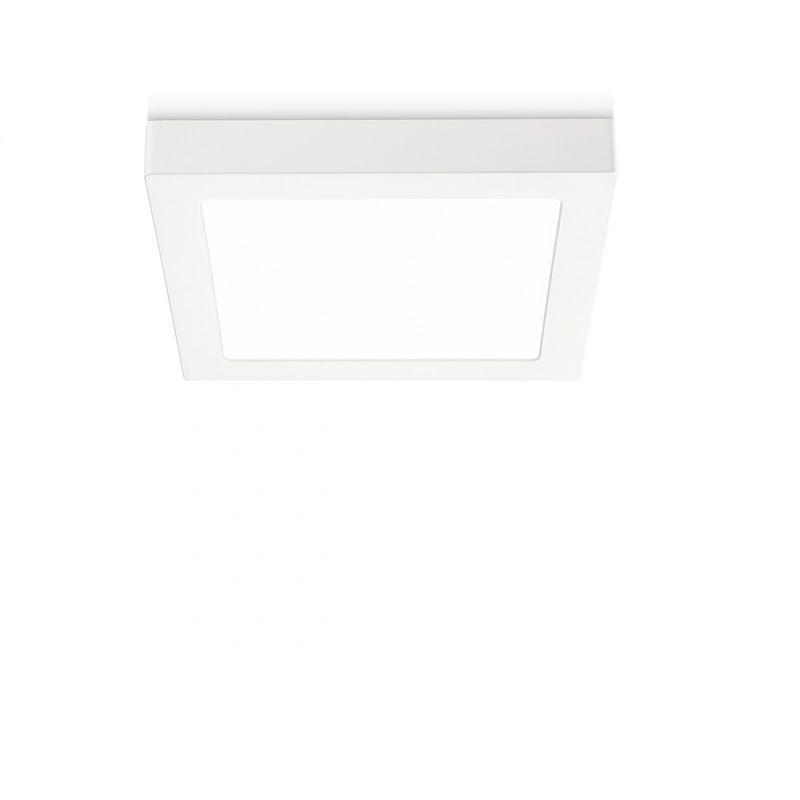 Image of Plafoniera quadrata gea led sham q gfa764 12w led 220v termoplastica lampada soffitto moderna interno, tonalità luce 4000°k (luce naturale)