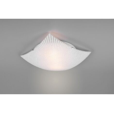 Plafoniera Quadrata Vetro Trasparente Elisa 2xE27 Trio Lighting