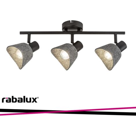 Plafoniera Rabalux Farelia 3xE14 feltro grigio nero