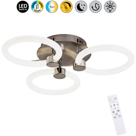 Plafoniera Rabalux Sotiris LED 21W dimmer cromata 41cm
