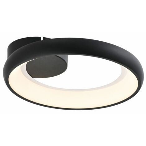 Plafoniera Reality Thea anello nera 30cm LED 20W