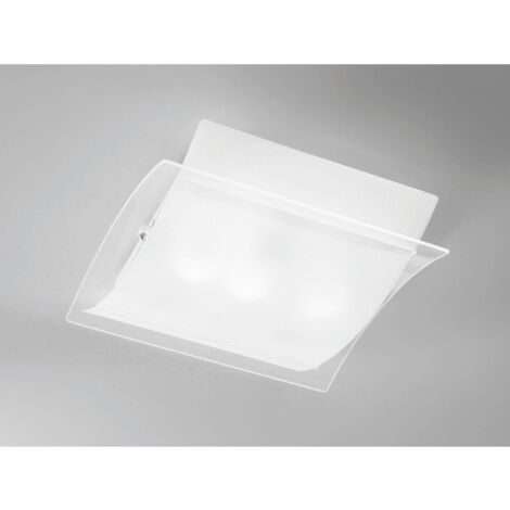 PLAFONIERA RIGHE 2XE27 35X8XH28CM BIANCA