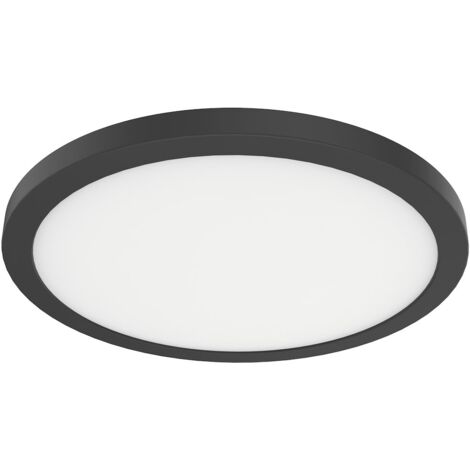 Plafoniera rotonda 22,5 cm nera LED 18W CCT EVORA