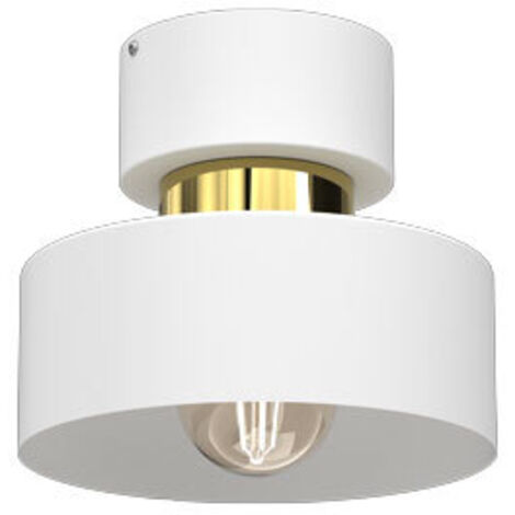 Plafoniera rotonda bianca oro Marti E27 15W Luminex