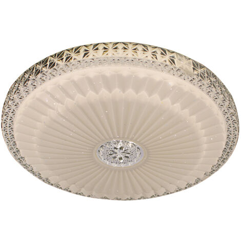 PLAFONIERA ROTONDA DESIGN 24W A LED LUCE EFFETTO STELLATO DIAMETRO 340 MM SILAMPLuce Fredda 6400k