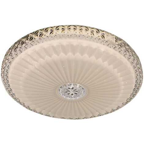 PLAFONIERA ROTONDA DESIGN 36W A LED LUCE EFFETTO STELLATO DIAMETRO 390 MM SILAMPLuce Fredda 6400k