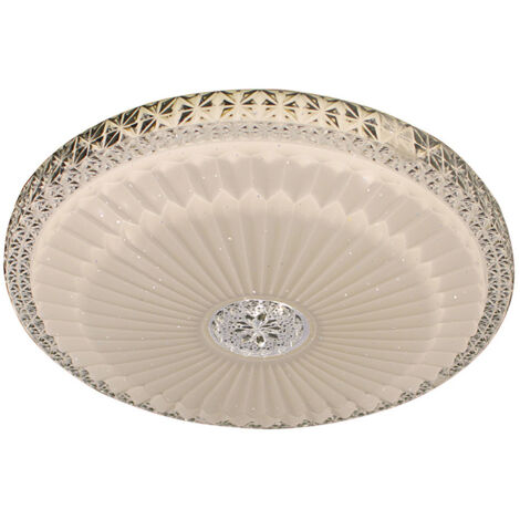 PLAFONIERA ROTONDA DESIGN 48W A LED LUCE EFFETTO STELLATO DIAMETRO 490 MM SILAMPLuce Fredda 6400k